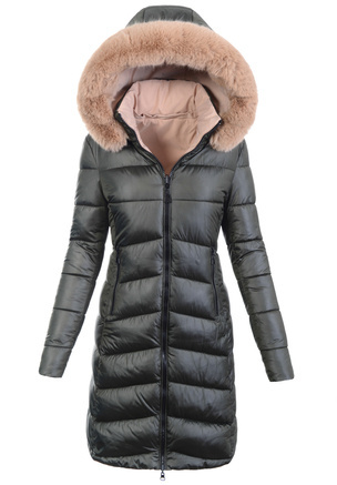 Damska Zimowa Ortalionowa Kurtka Zielona