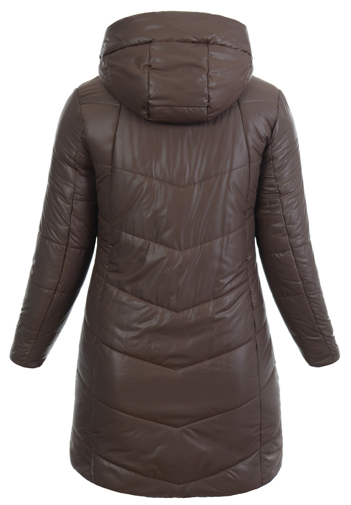 Damska Kurtka Zimowa Brązowa