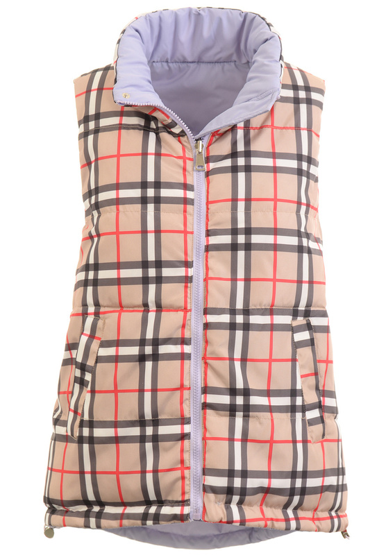 Damska Kamizelka Bezrękawnik Fioletowy