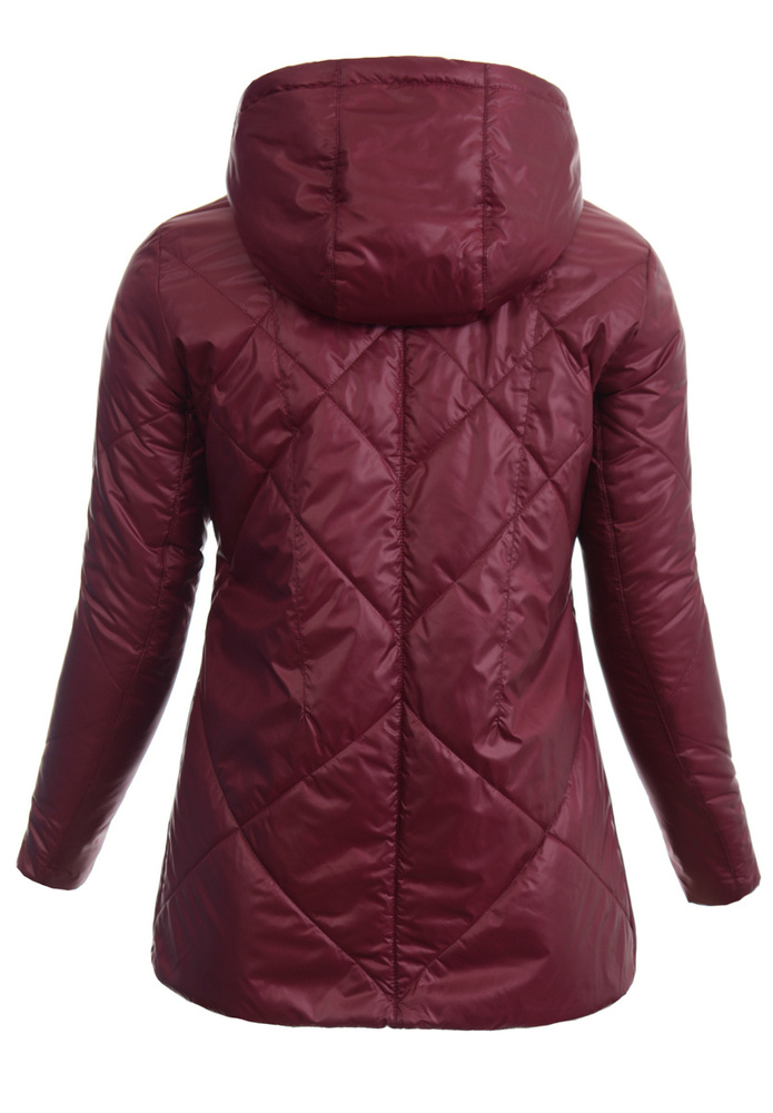 Kurtka Parka Wiosenna Bordowa