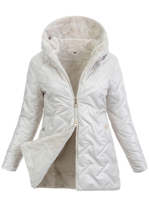 Damska Kurtka Zimowa Ecru