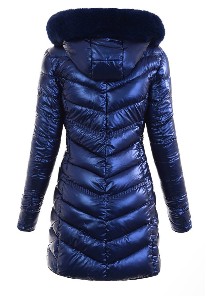 Damska Zimowa Ortalionowa Kurtka Granat