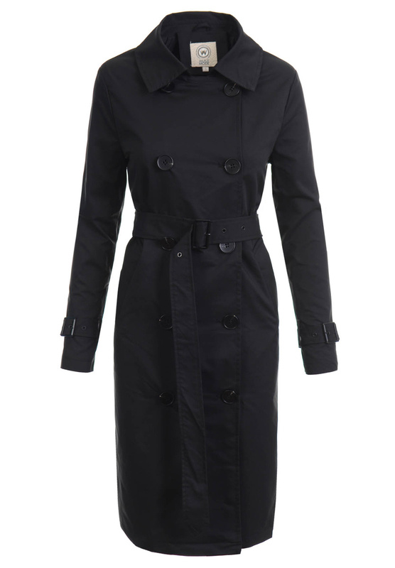 Damska Wiosenno-Jesienna Kurtka Parka Czarna