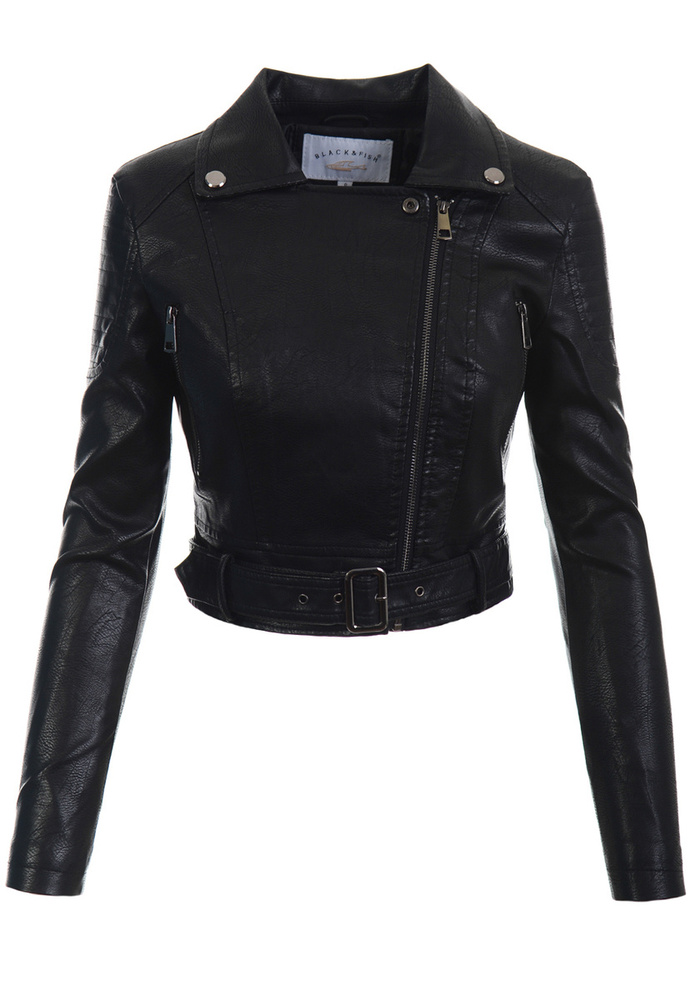 Damska Kurtka Ramoneska Czarna