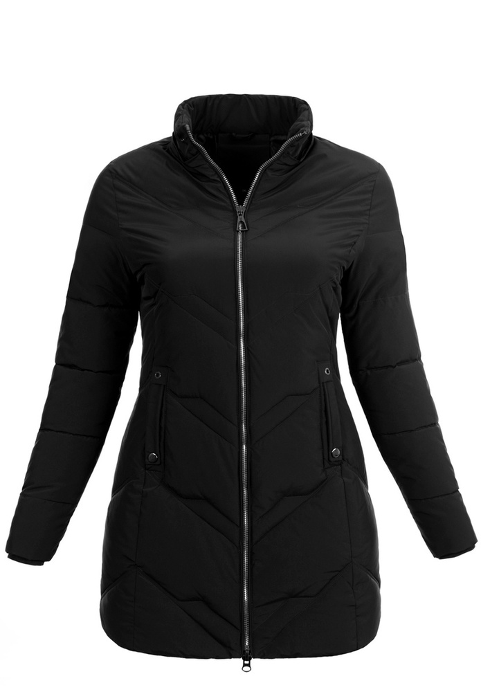Damska Zimowa Ortalionowa Kurtka Czarna