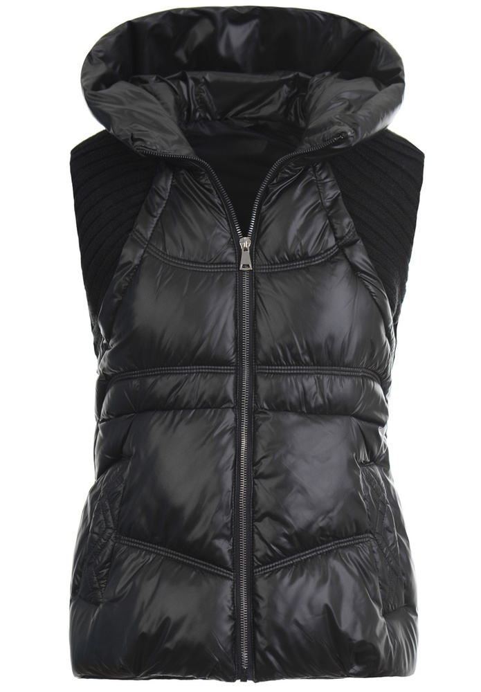 Damska Kamizelka Bezrękawnik Czarna