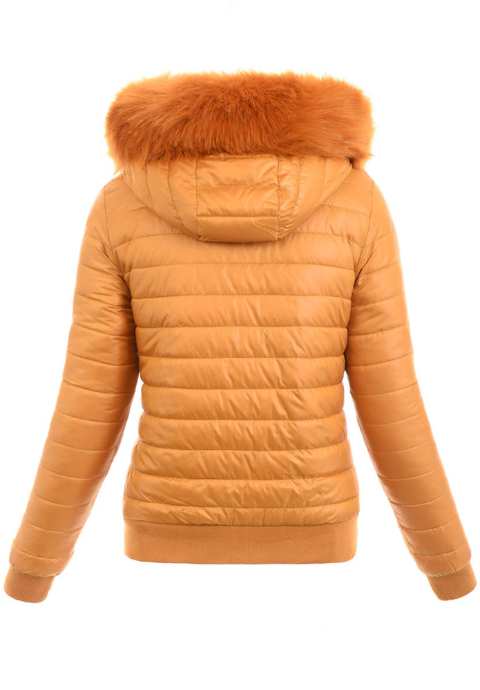 Damska Zimowa Ortalionowa Kurtka Camel