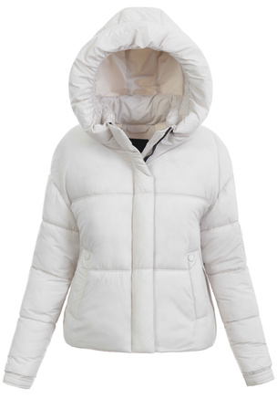 Damska Kurtka Zimowa Ecru