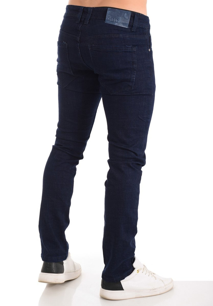 Męskie Spodnie Jeansowe Granatowe