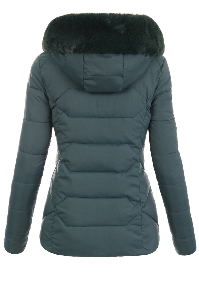 Damska Zimowa Ortalionowa Kurtka Zielona