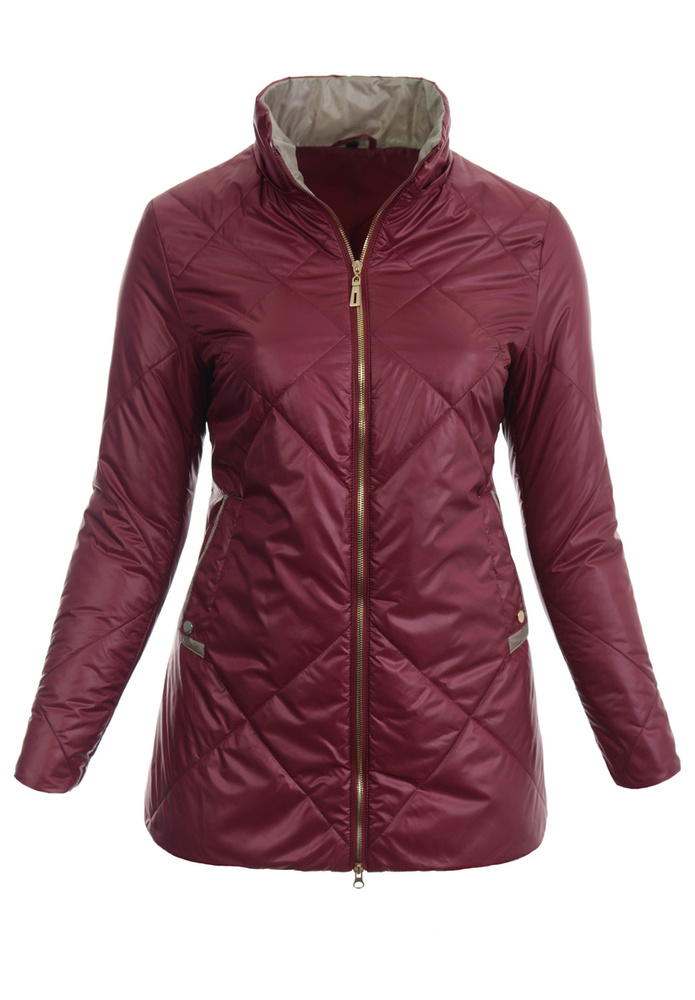 Kurtka Parka Wiosenna Bordowa