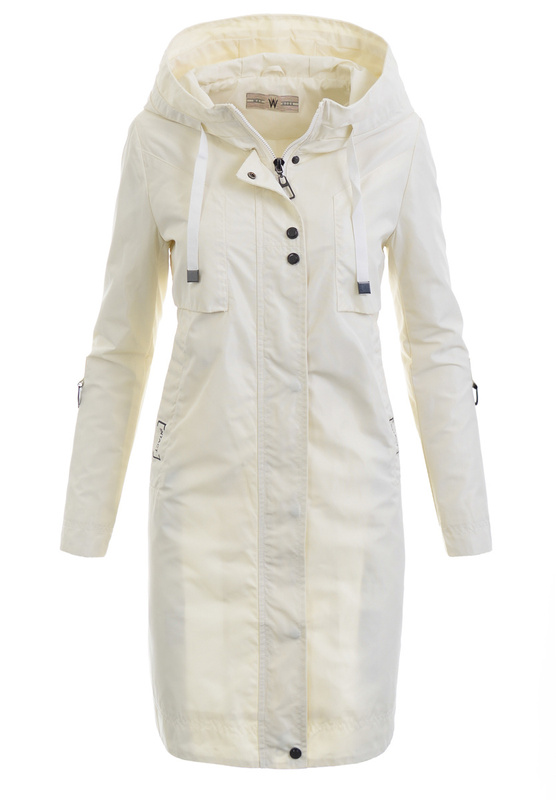 Kurtka Parka Wiosenna Ecru