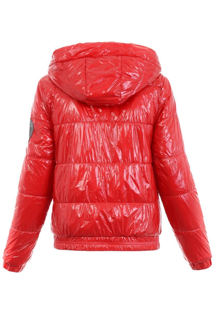 Damska WiosennoJesienna Kurtka Czerwona