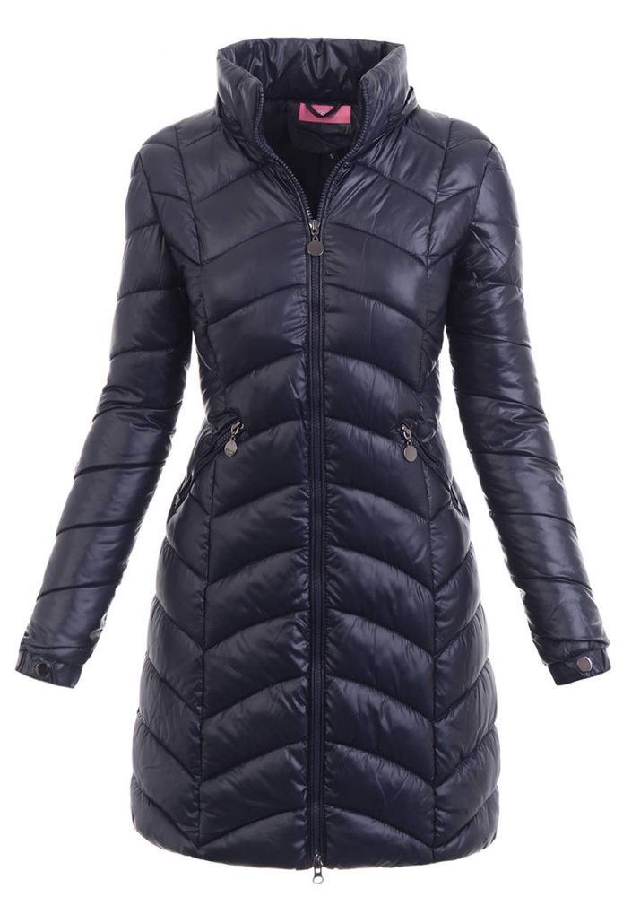 Damska Zimowa Ortalionowa Kurtka Granat