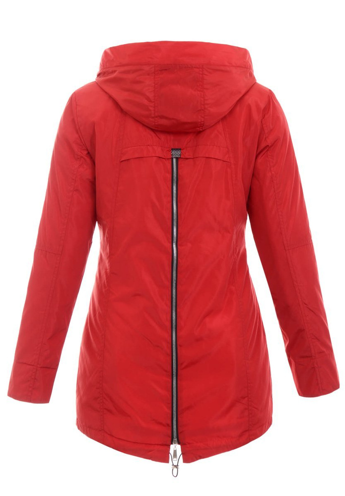 Damska Wiosenno-Jesienna Kurtka Czerwona