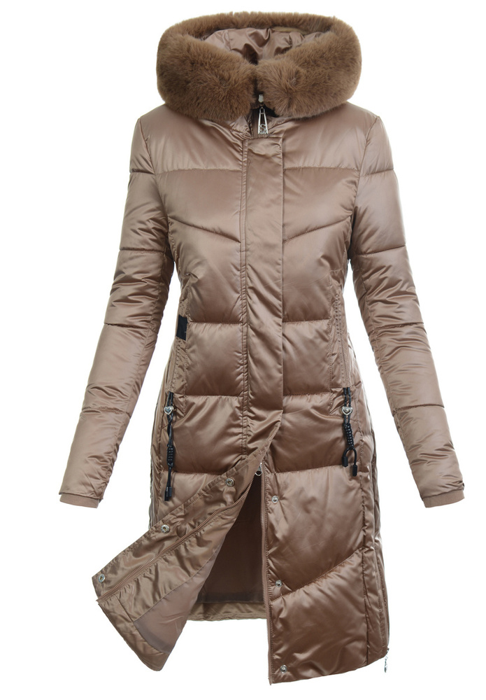 Damska Kurtka Zimowa Janso Brązowa