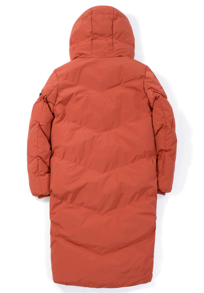 Damska Zimowa Ortalionowa Kurtka Ceglana