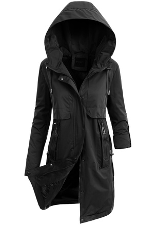 Kurtka Parka Wiosenna Czarna