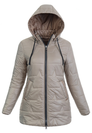 Damska Kurtka Zimowa Beżowa