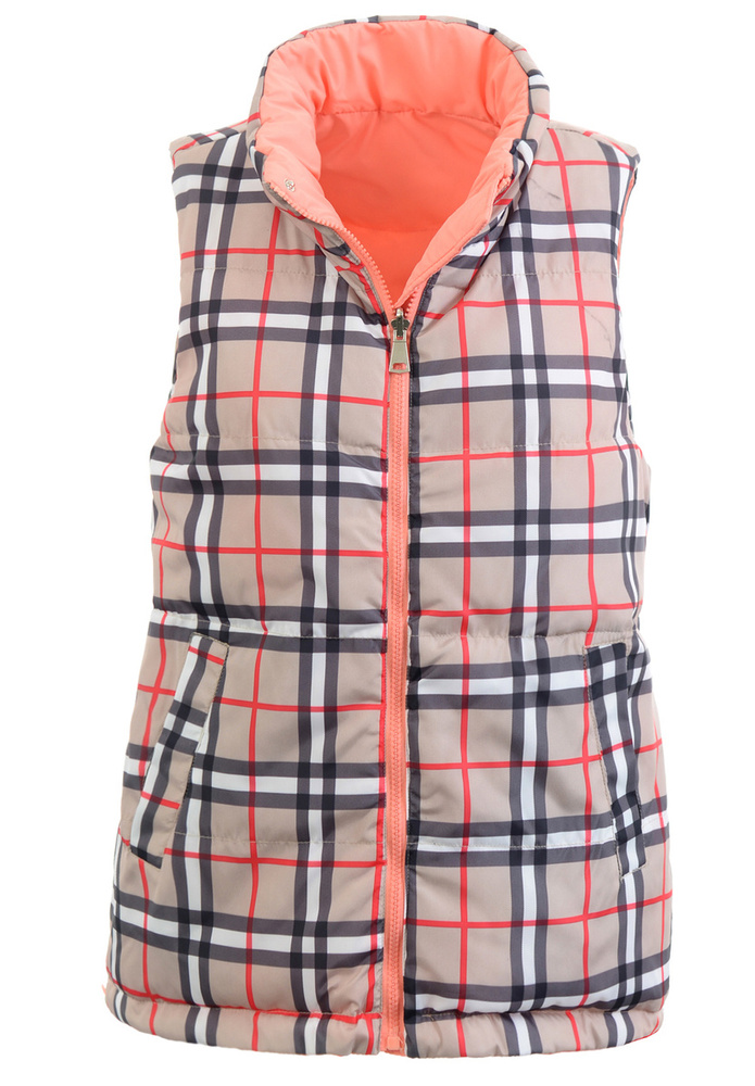 Damska Kamizelka Bezrękawnik Brzoskwiniowy