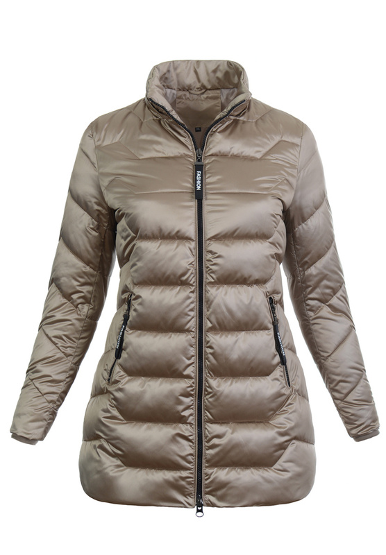 Damska Zimowa Ortalionowa Kurtka Cappuccino