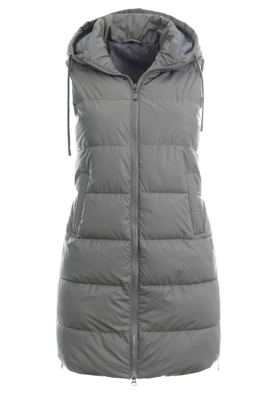 Damska Kamizelka Bezrękawnik Szara