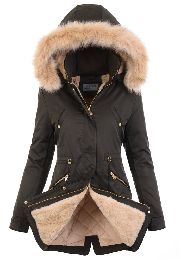 Damska Zimowa Kurtka Khaki