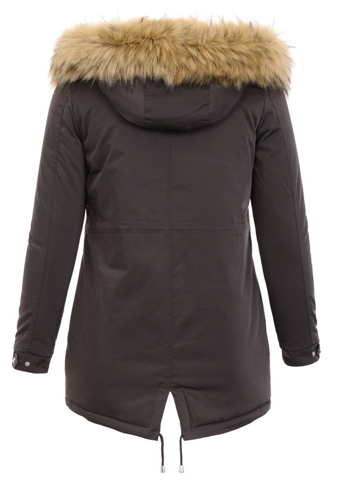 Damska Kurtka Parka Zimowa Szara