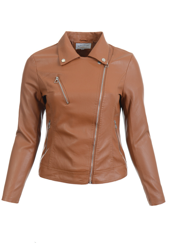 Damska Kurtka Ramoneska Ceglana