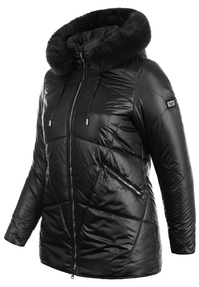 Damska Zimowa Ortalionowa Kurtka Beżowa