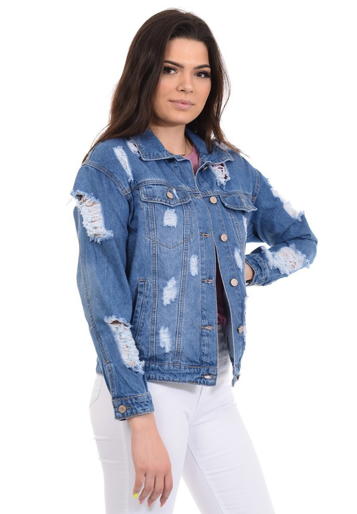 Damska Kurtka Jeansowa Wiosenna