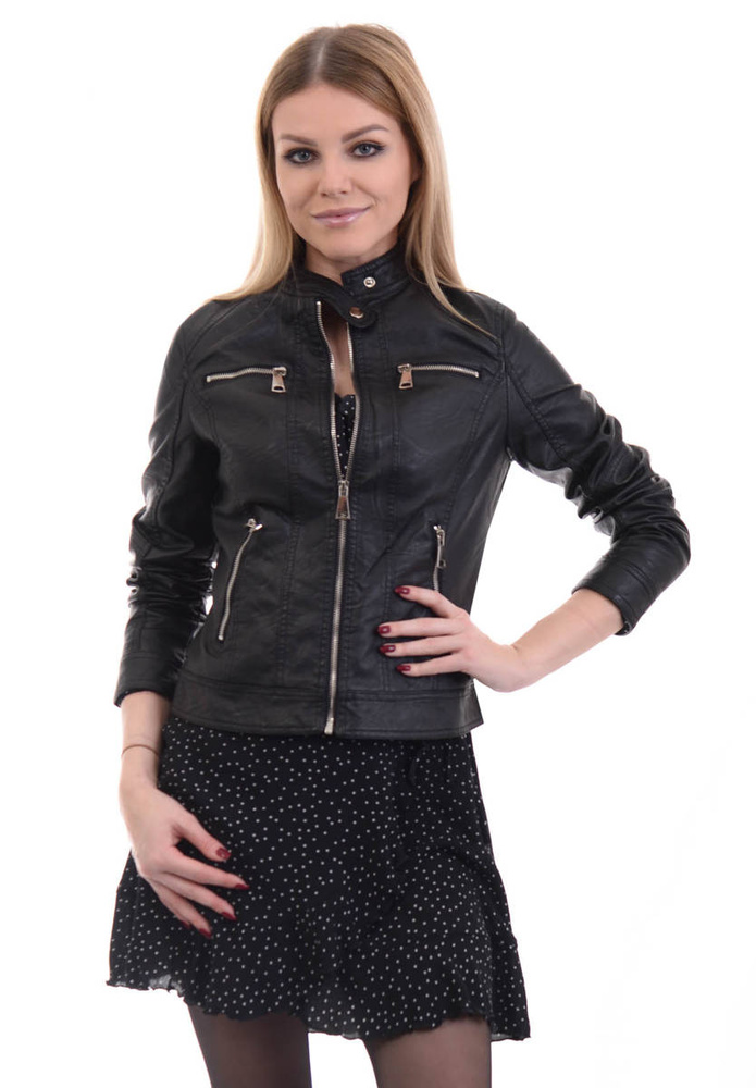 Damska Kurtka Ramoneska Czarna