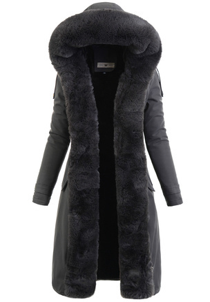 Damska Parka Kurtka Zimowa Szara