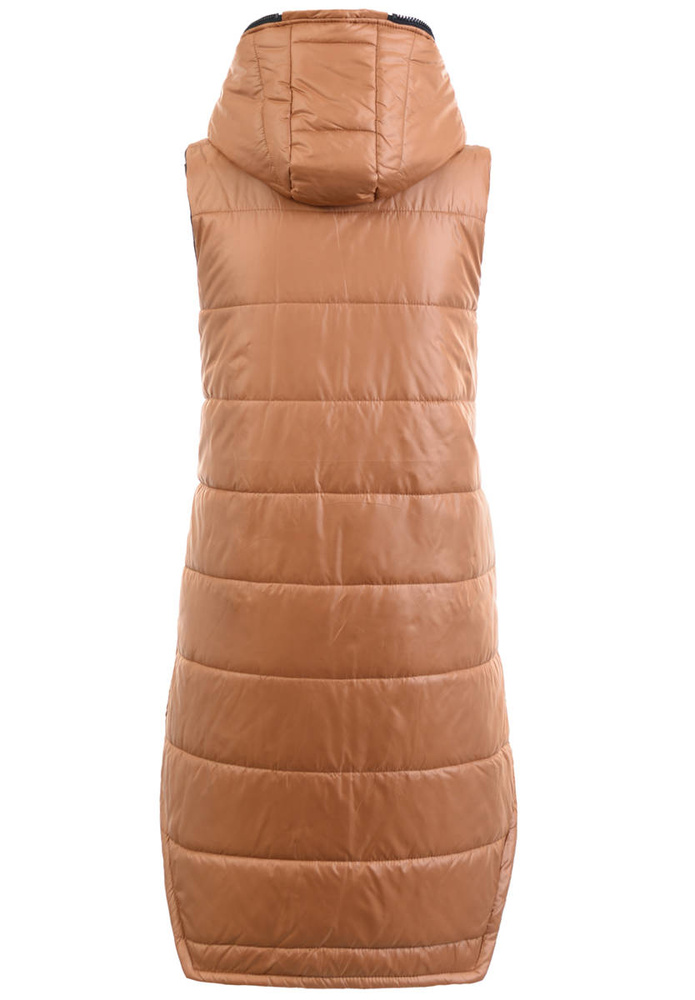 Damska Kamizelka Bezrękawnik Brązowy
