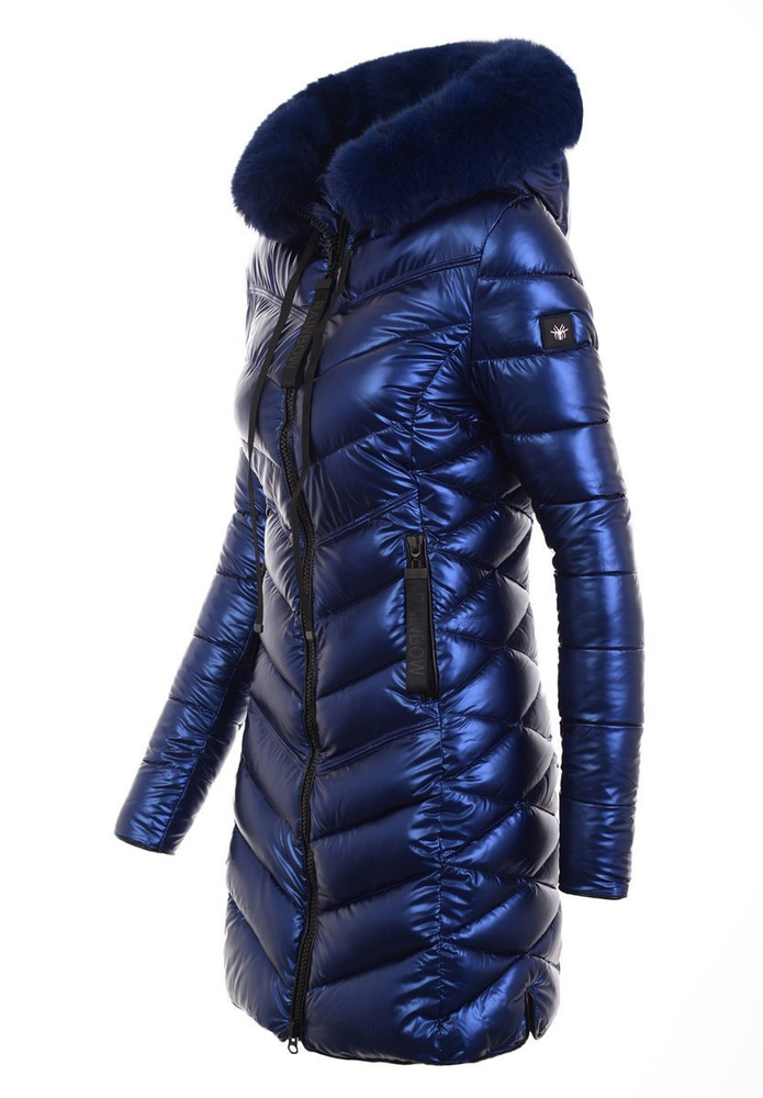 Damska Zimowa Ortalionowa Kurtka Granat