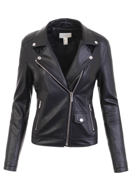 Damska Kurtka Ramoneska Czarna