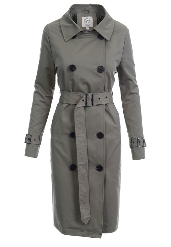 Damska Wiosenno-Jesienna Kurtka Parka Zielona