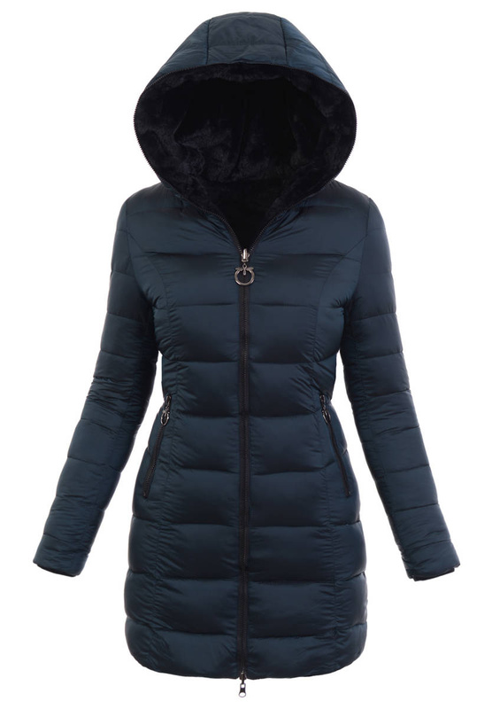 Damska Zimowa Ortalionowa Kurtka Zielona