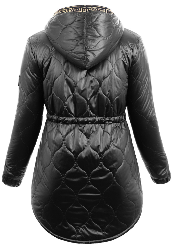 Damska Przejściowa Ortalionowa Kurtka Czarna