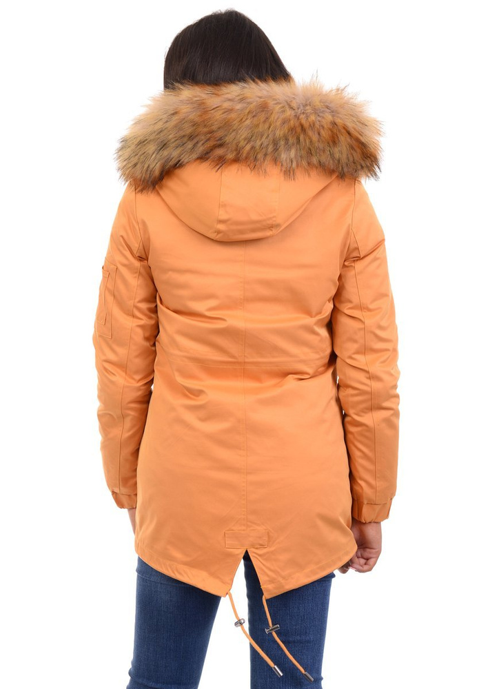 Damska Parka Kurtka Zimowa 3w1 Camel