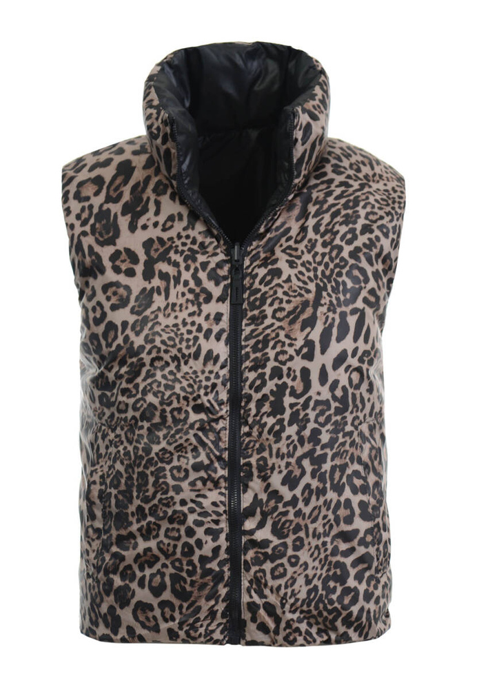 Damska Kamizelka Bezrękawnik Dwustronny Czarny