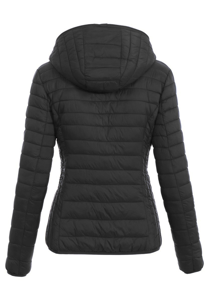 Damska Wiosenno-Jesienna Kurtka Czarna