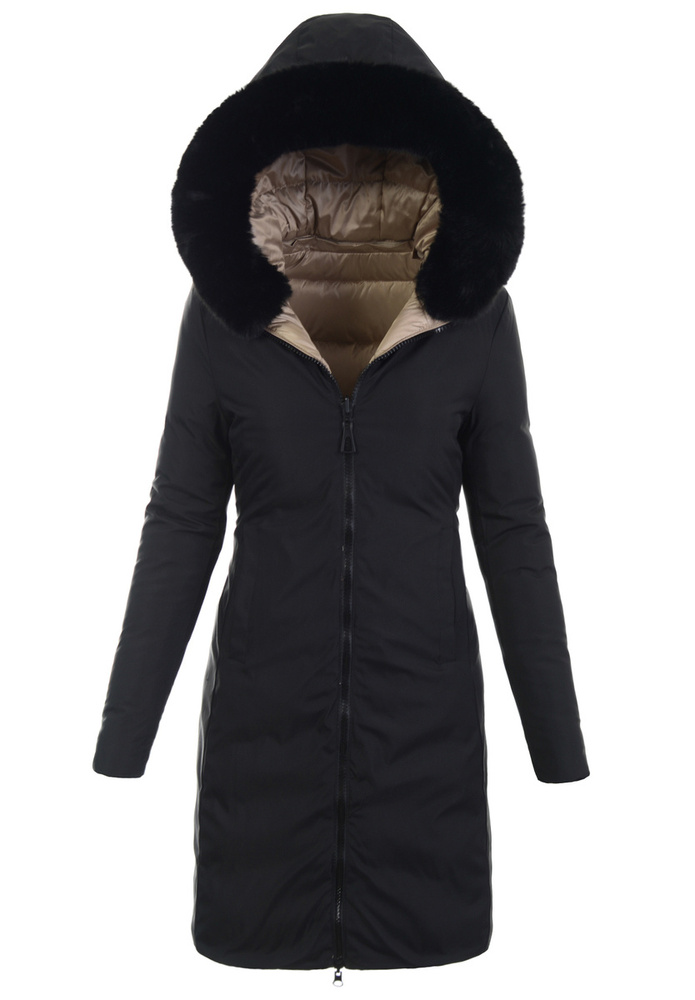 Damska Zimowa Ortalionowa Kurtka Cappuccino