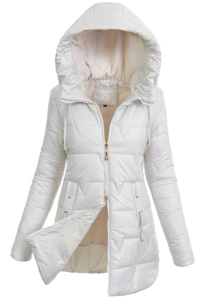 Damska Kurtka Zimowa Ecru