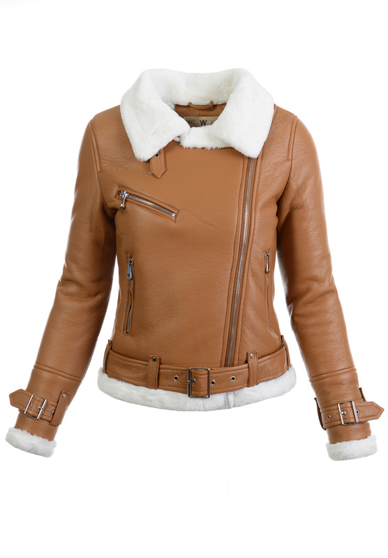 Damska Zimowa Kurtka Kożuszek Brązowy