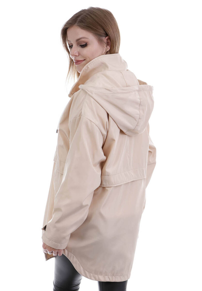 Kurtka Parka Wiosenna Beżowa