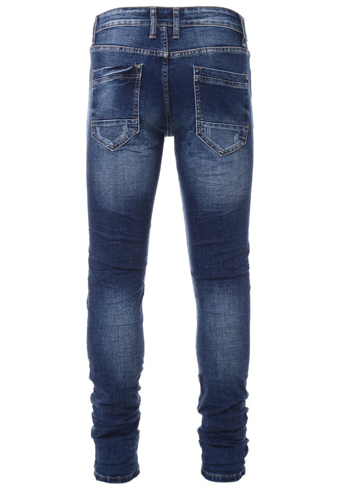 Męskie Spodnie Jeansowe Granatowe