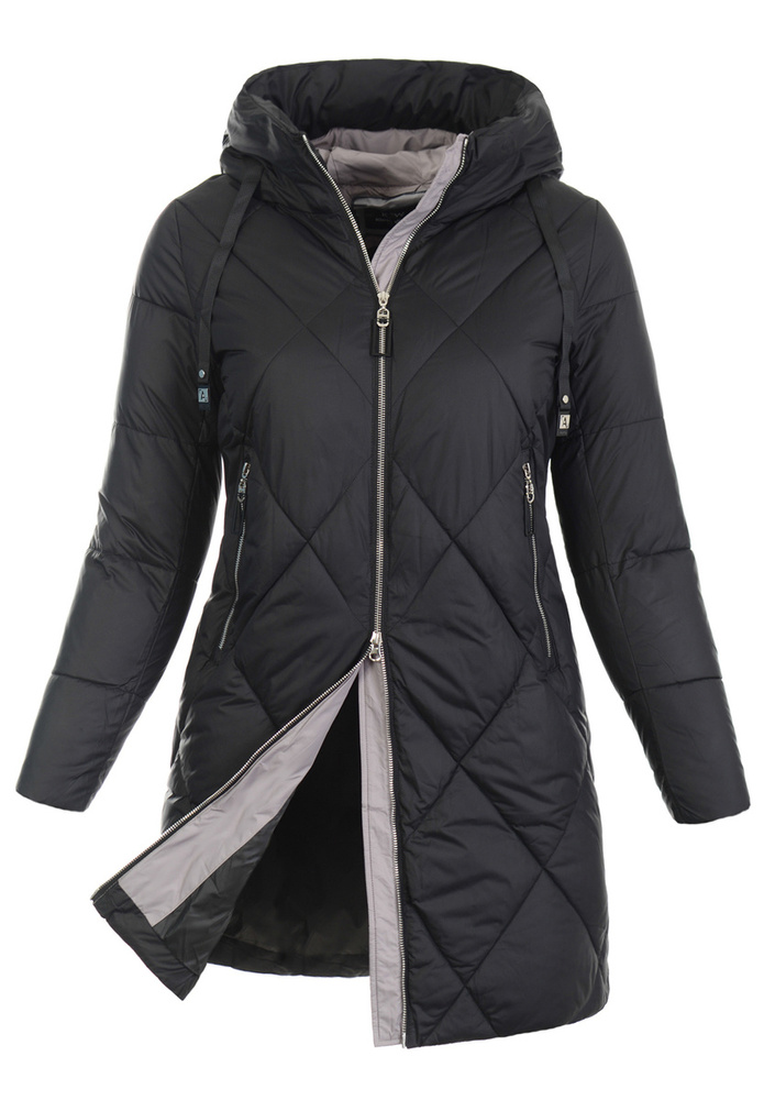 Damska Zimowa Ortalionowa Kurtka Czarna