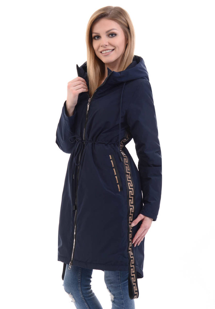 Damska Parka Wiosenna Zielona