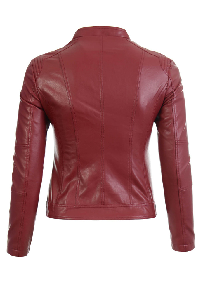 Damska Kurtka Ramoneska Bordowy